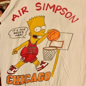 Vintage 1990s Simpson Air Bart 23 Chicago Bulls Air Jordan Tee shirt